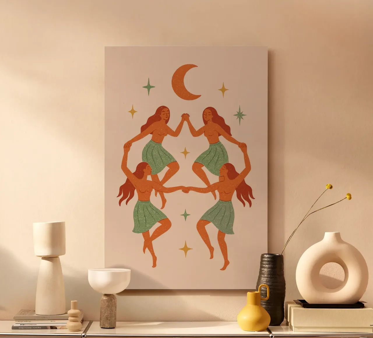 The Moon Sisters No 02 alluminio dibond da treechild