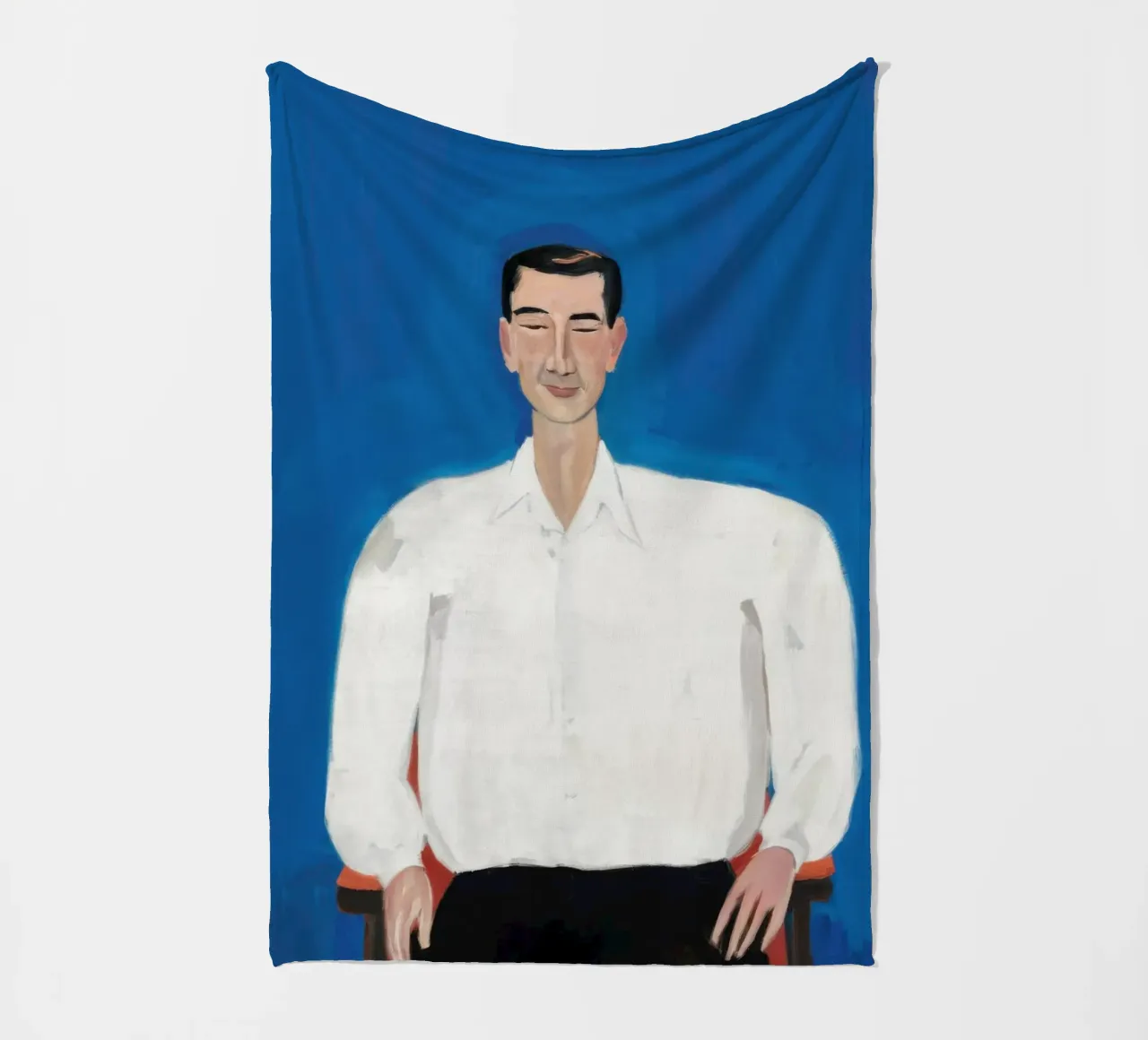 Uomo in blu coperta in pile da Irish Strokes