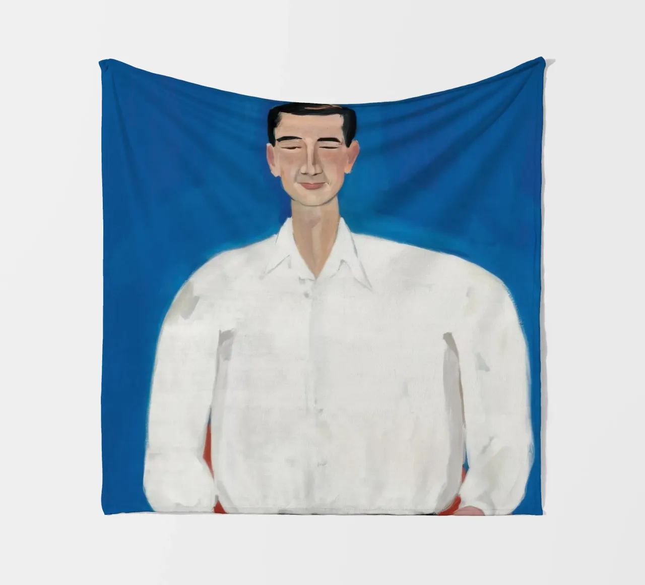 Uomo in blu coperta in pile da Irish Strokes