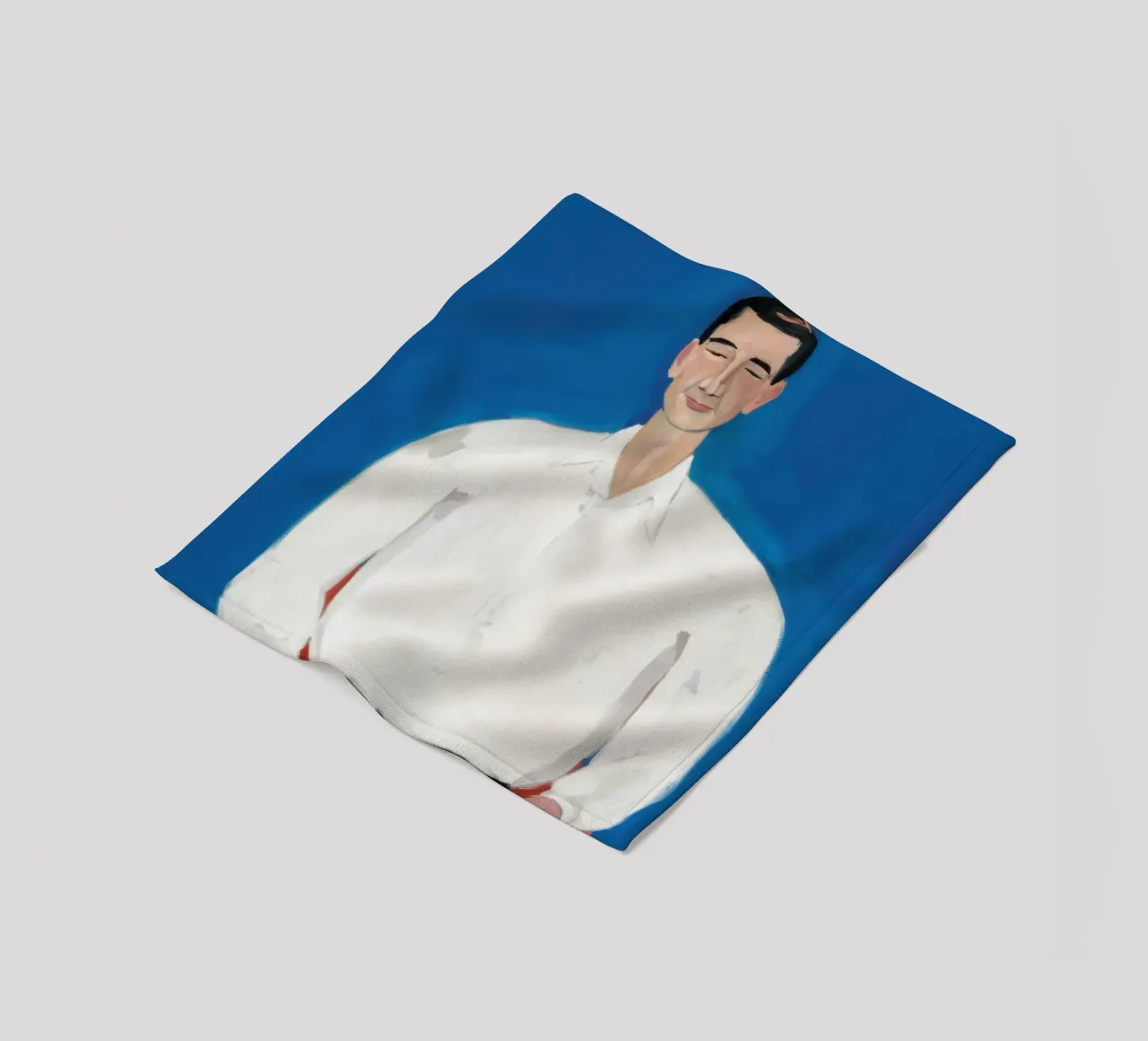 Uomo in blu coperta in pile da Irish Strokes