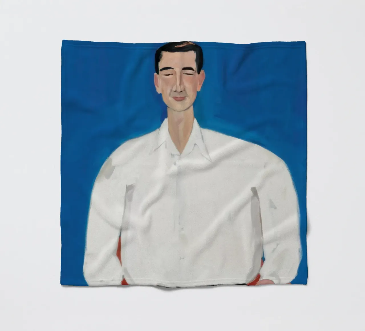 Uomo in blu coperta in pile da Irish Strokes