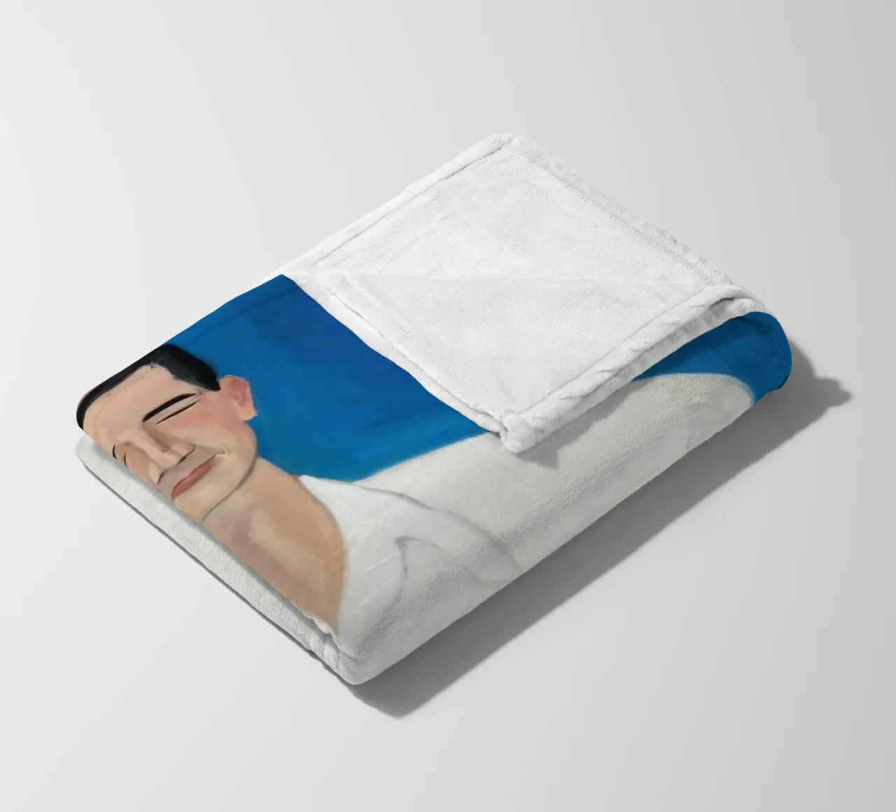 Uomo in blu coperta in pile da Irish Strokes