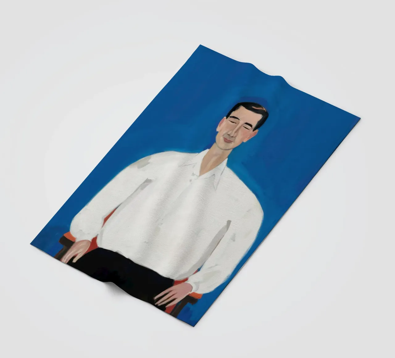 Uomo in blu coperta in pile da Irish Strokes