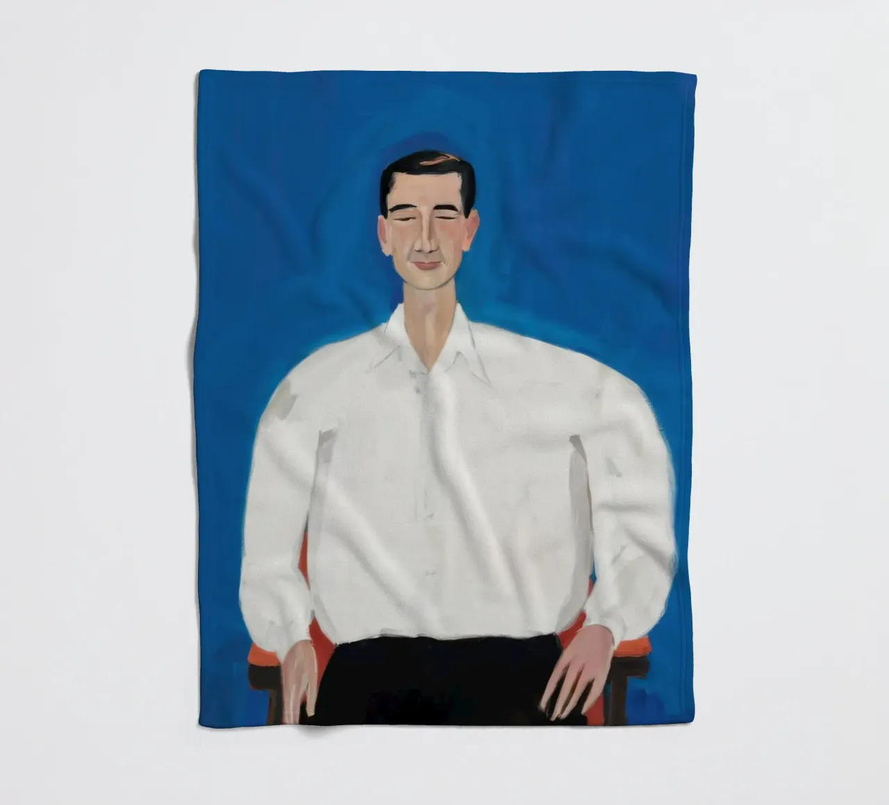 Uomo in blu coperta in pile da Irish Strokes