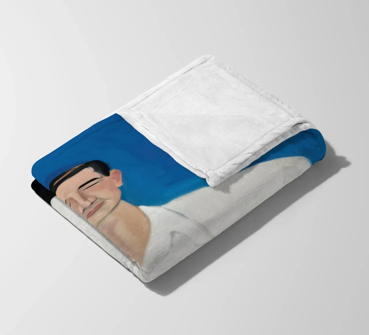 Uomo in blu coperta in pile da Irish Strokes