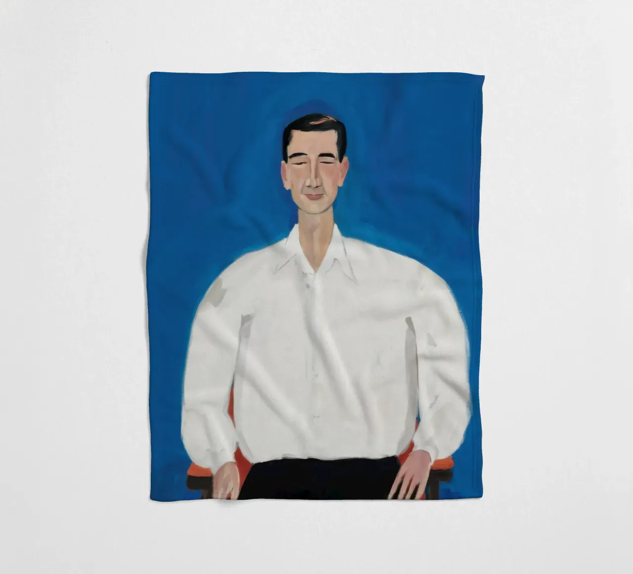 Uomo in blu coperta in pile da Irish Strokes