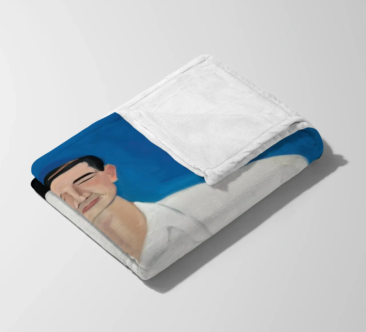Uomo in blu coperta in pile da Irish Strokes