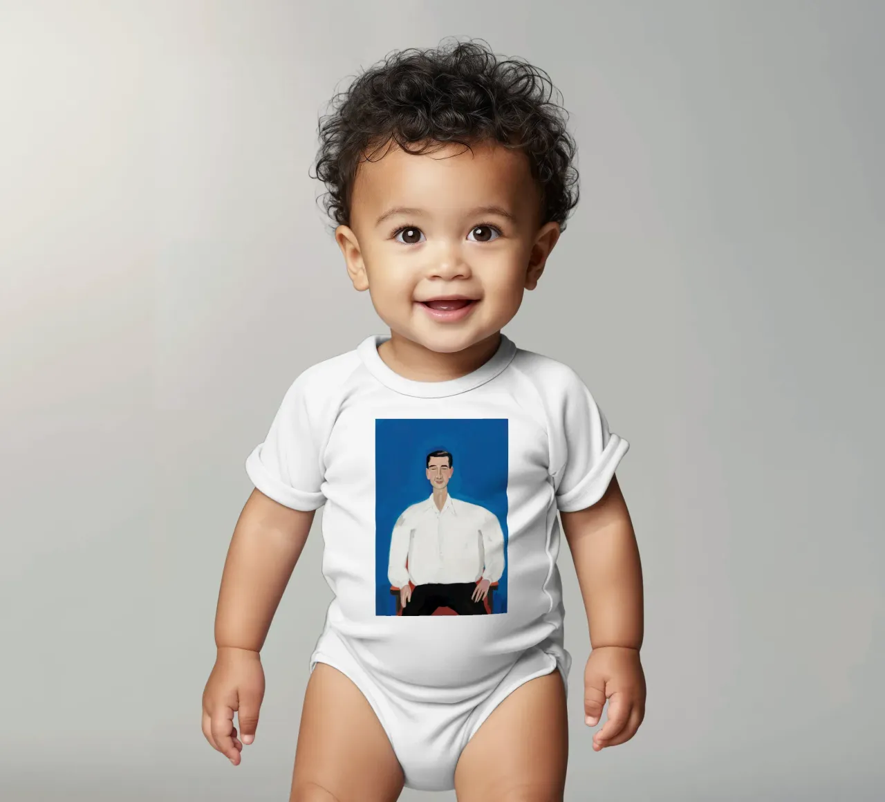 Uomo in blu body neonato maniche corte da Irish Strokes