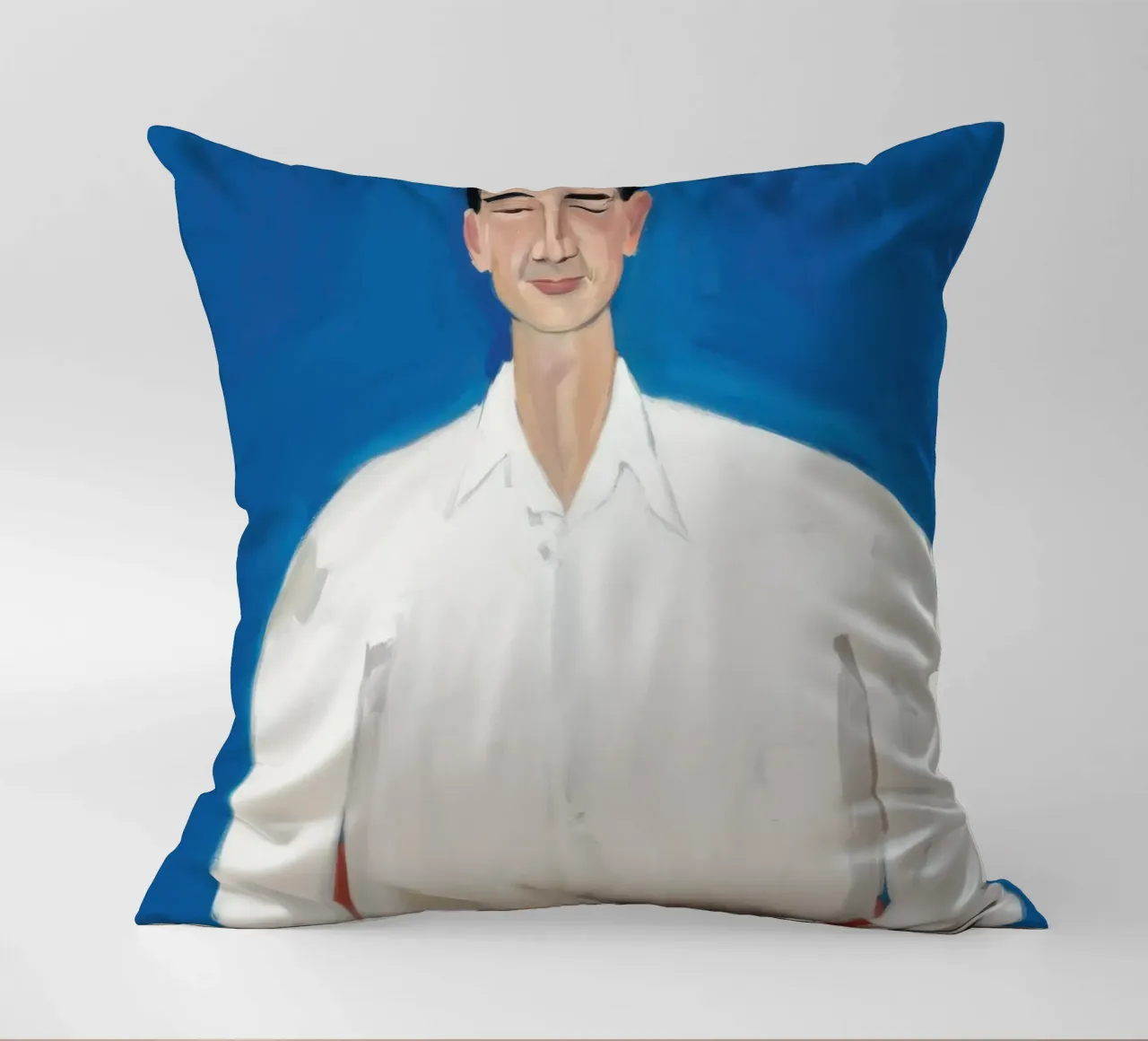 Uomo in blu cuscino da Irish Strokes