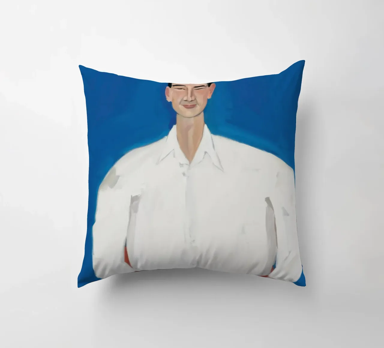 Uomo in blu cuscino da Irish Strokes