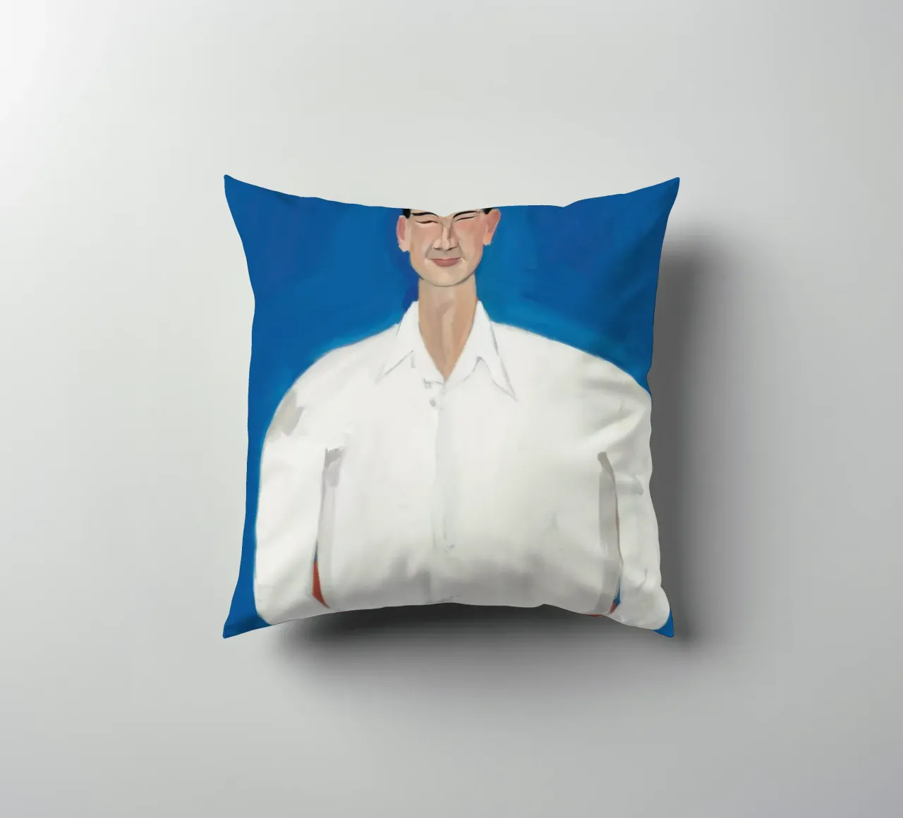 Uomo in blu cuscino da Irish Strokes