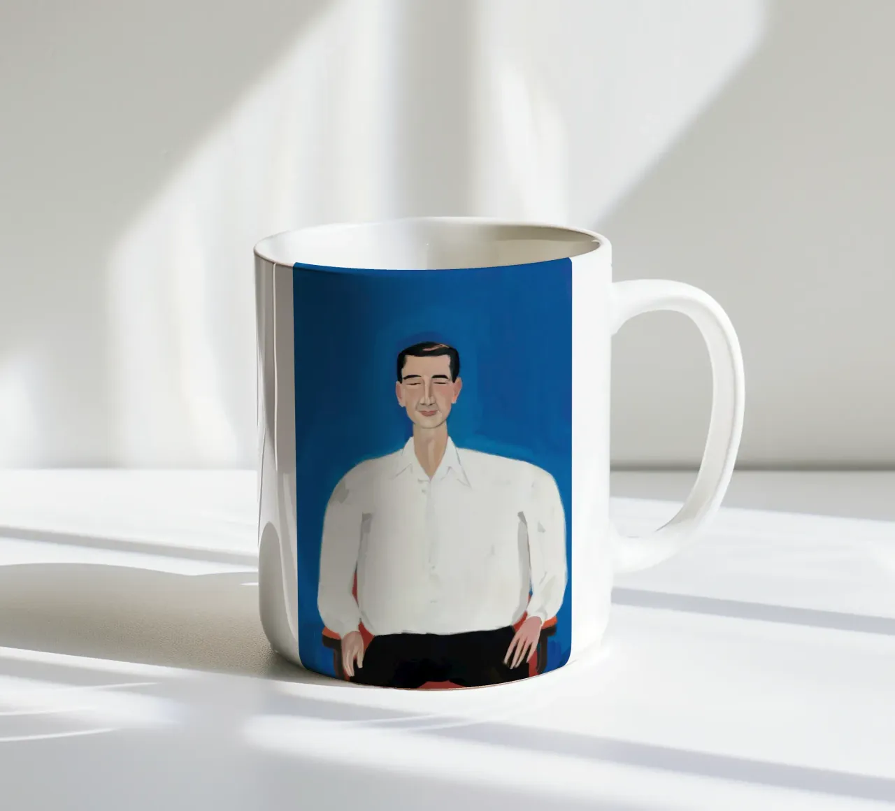 Uomo in blu tazza in ceramica da Irish Strokes
