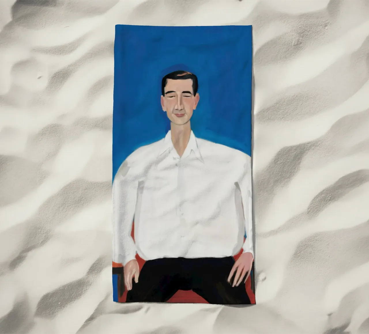 Uomo in blu telo mare da Irish Strokes
