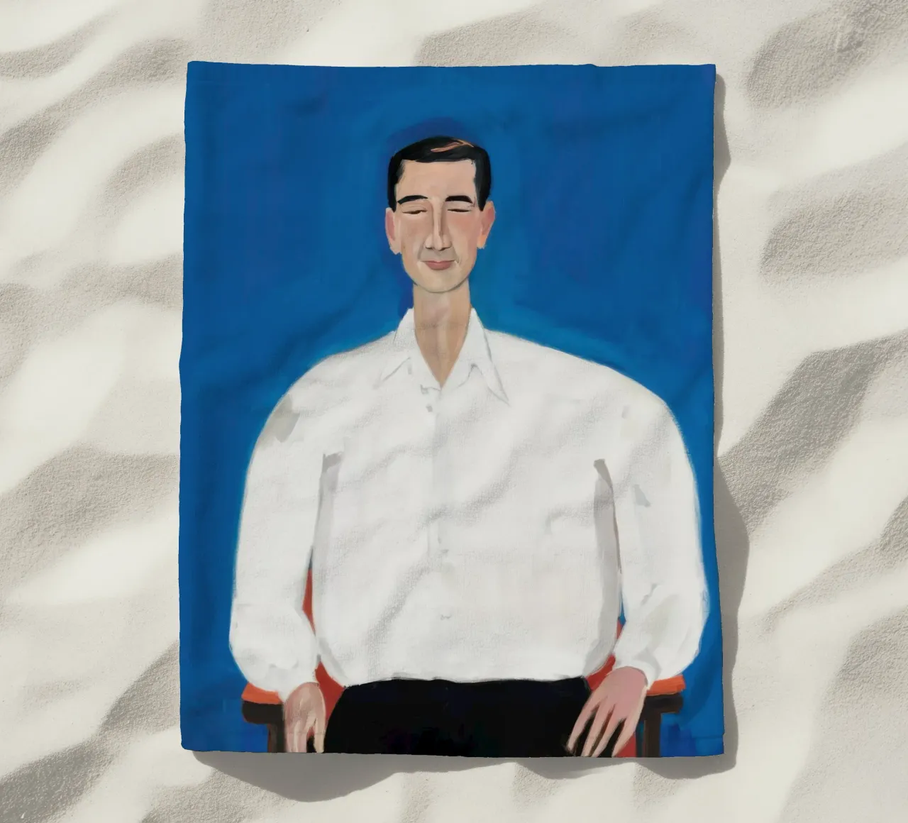 Uomo in blu telo mare da Irish Strokes