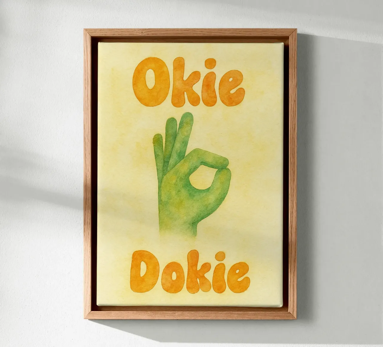 disegno okie dokie illustrazione tela con Cornice a cassetta da citralake