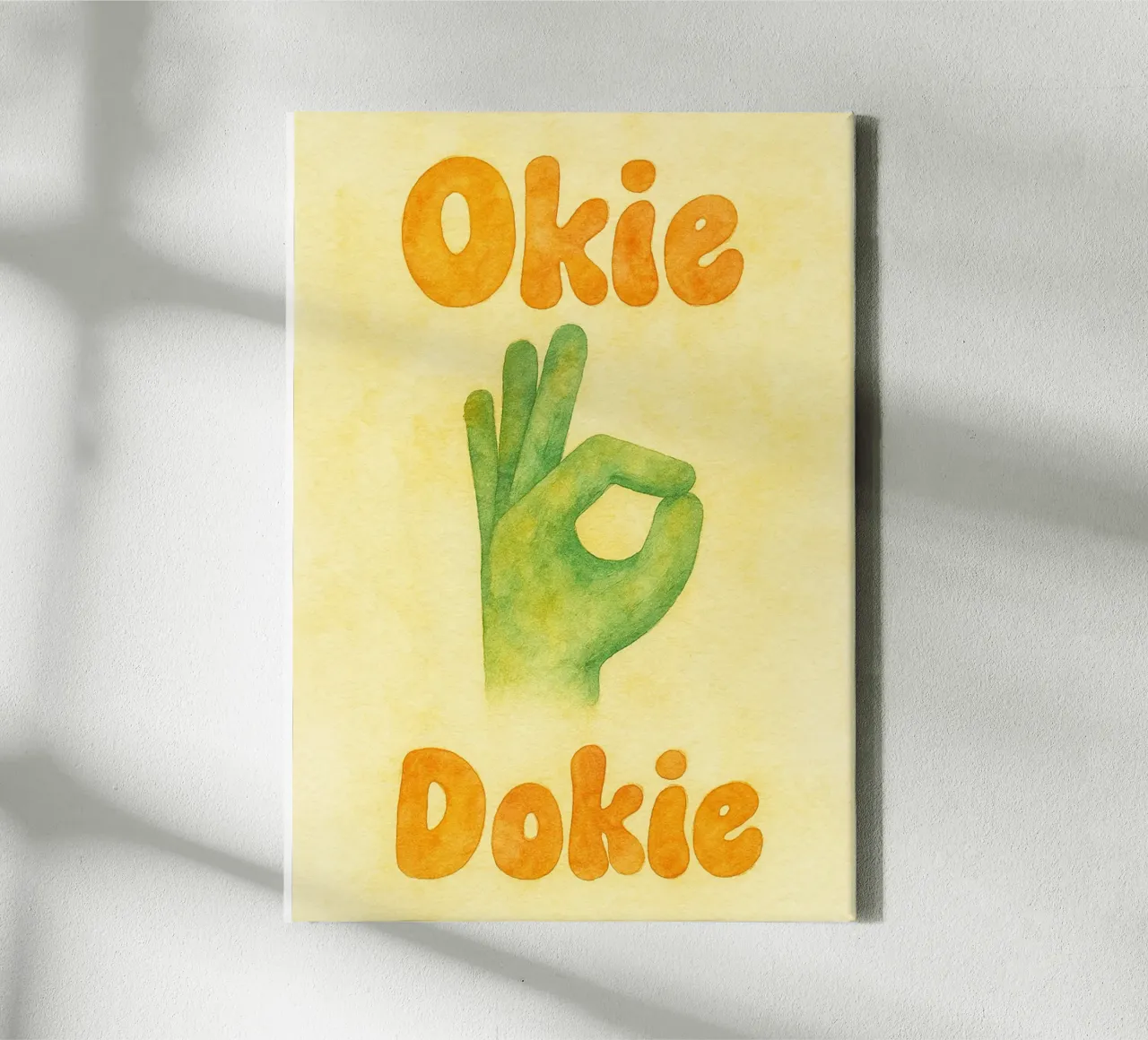 disegno okie dokie illustrazione tela con Cornice a cassetta da citralake