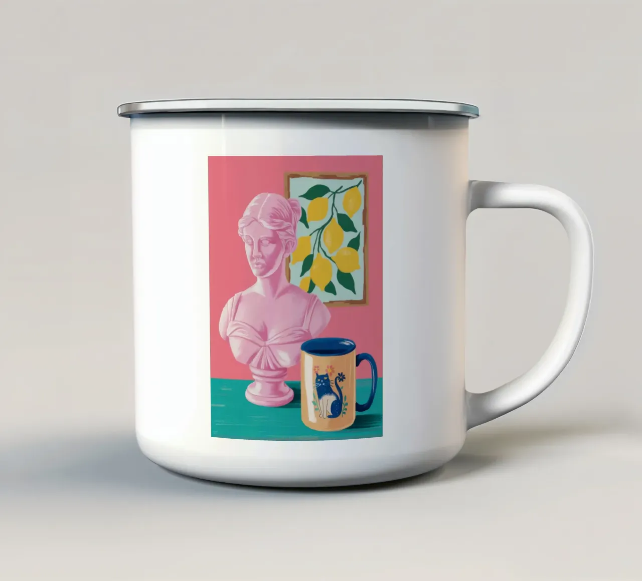 Pop Art Antichità tazza in smalto da Selene Shade