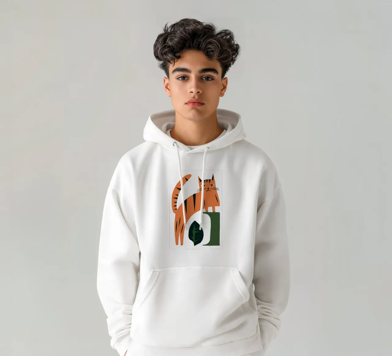 Sguardo grafico della tigre felpa con cappuccio da Selene Shade