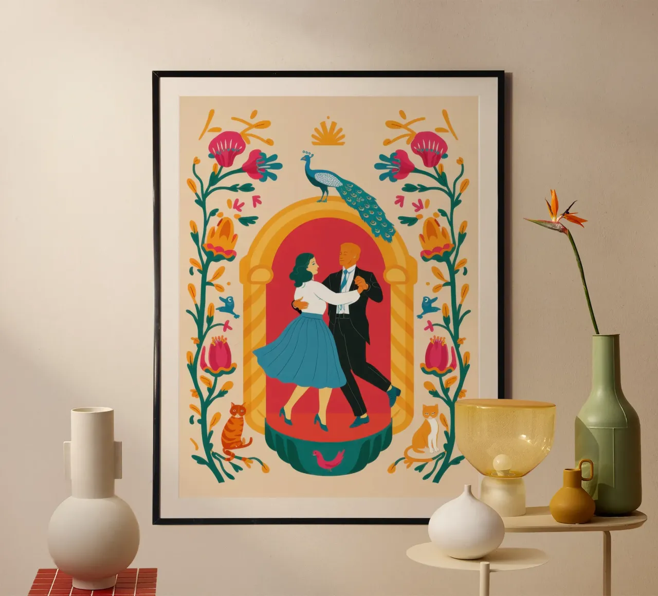 Ballerini dell'Arco del Pavone poster da Luna Aura