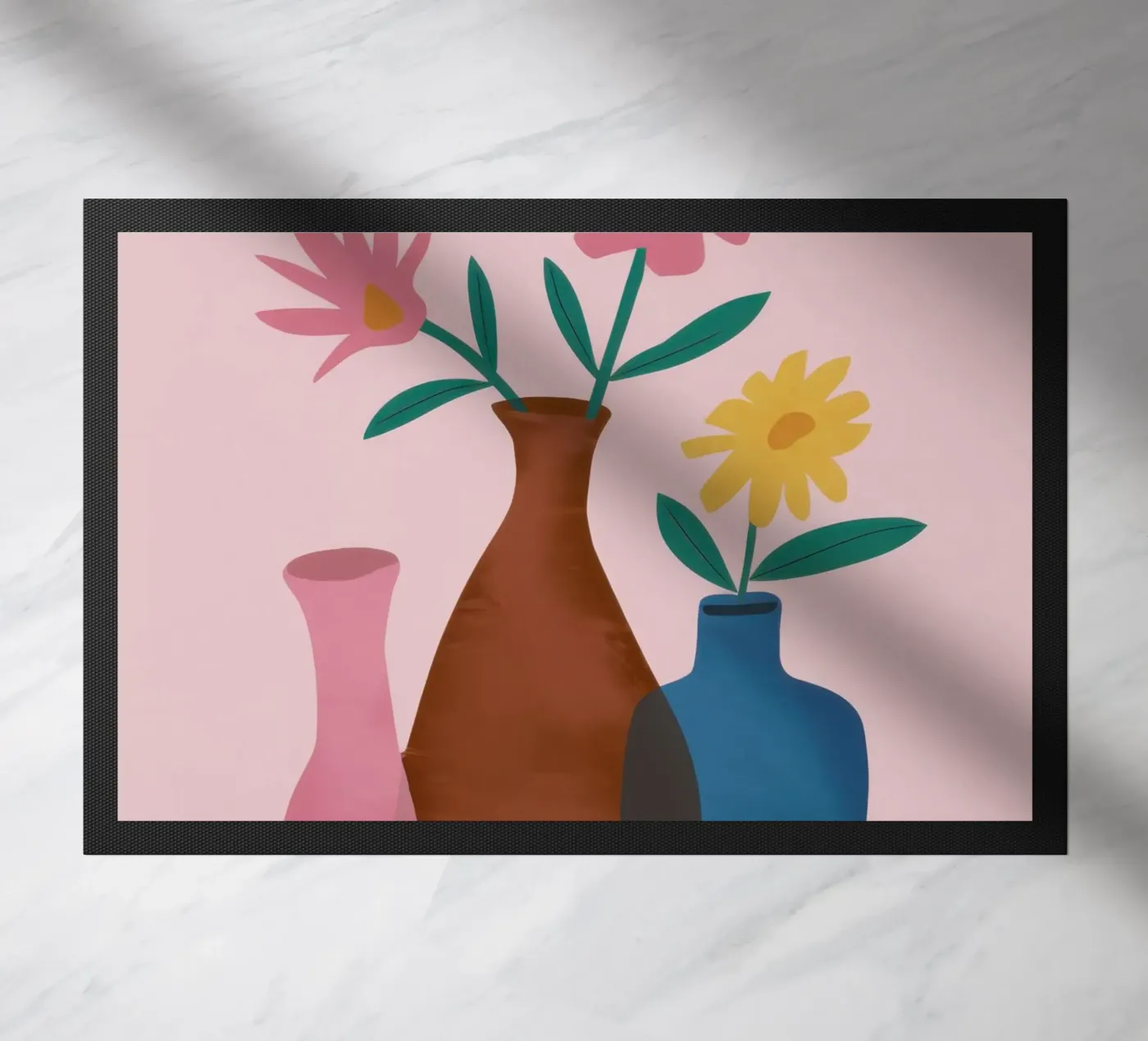 Simple Flower Vases doormat by Gaia Viesta