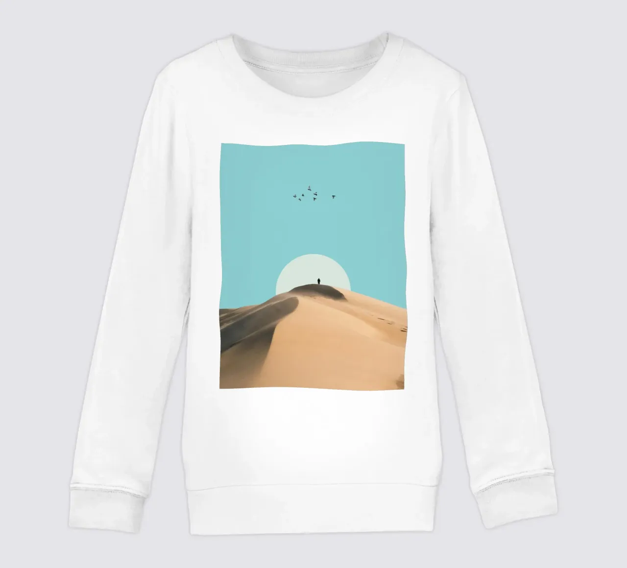 Poster minimalista Dune del deserto felpa bambino da Dapidoka