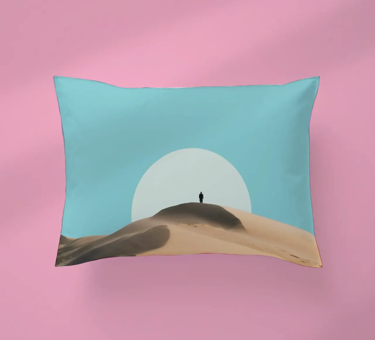 Poster minimalista Dune del deserto cuscino da Dapidoka