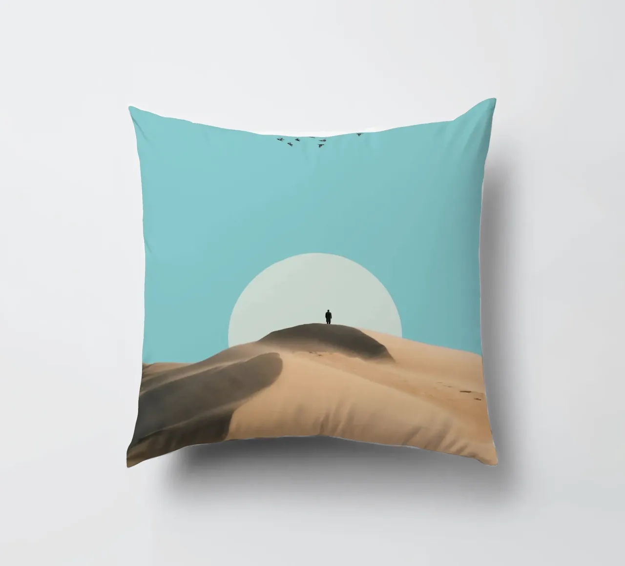 Poster minimalista Dune del deserto cuscino da Dapidoka