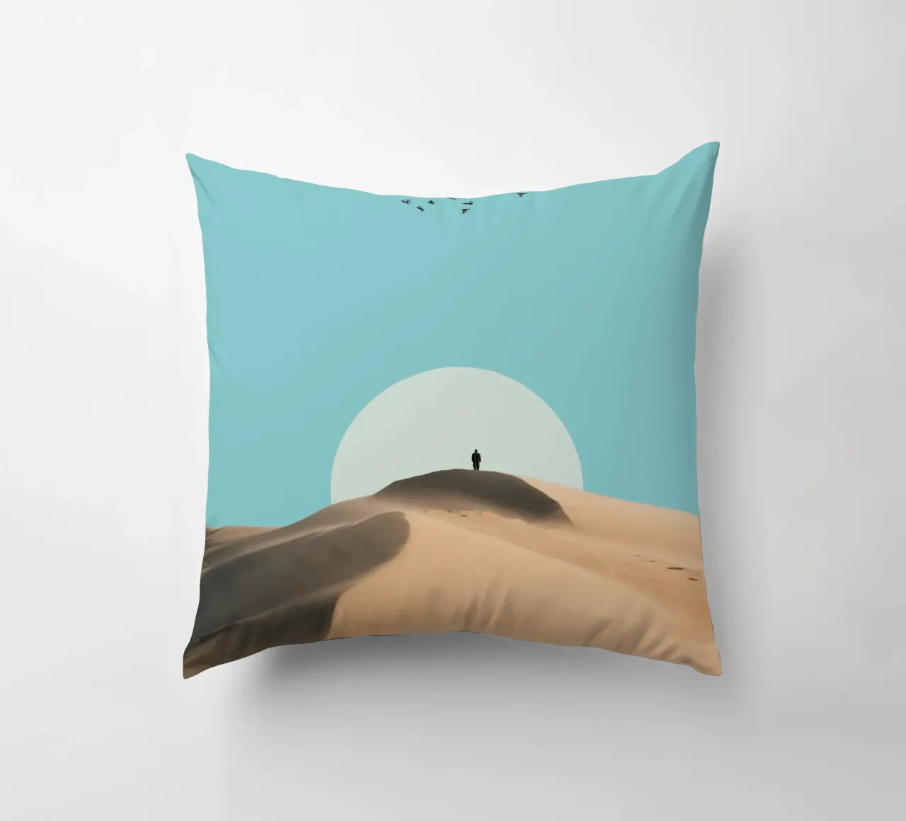 Poster minimalista Dune del deserto cuscino da Dapidoka