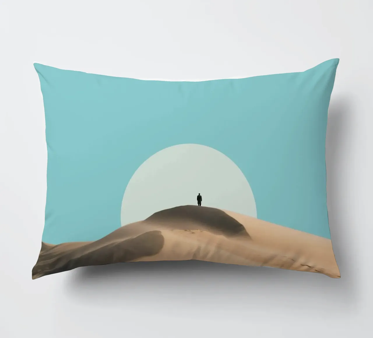 Poster minimalista Dune del deserto cuscino da Dapidoka