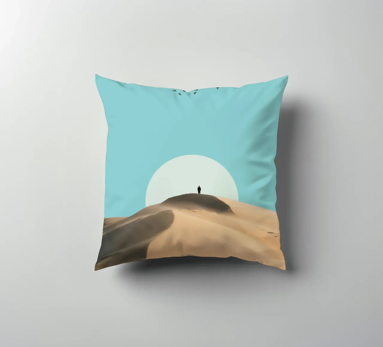 Poster minimalista Dune del deserto cuscino da Dapidoka