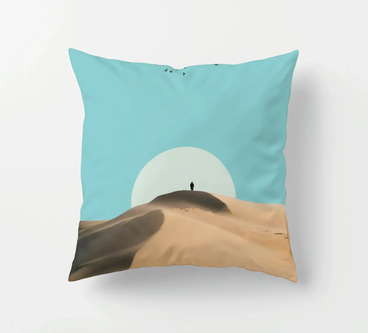Poster minimalista Dune del deserto cuscino da Dapidoka