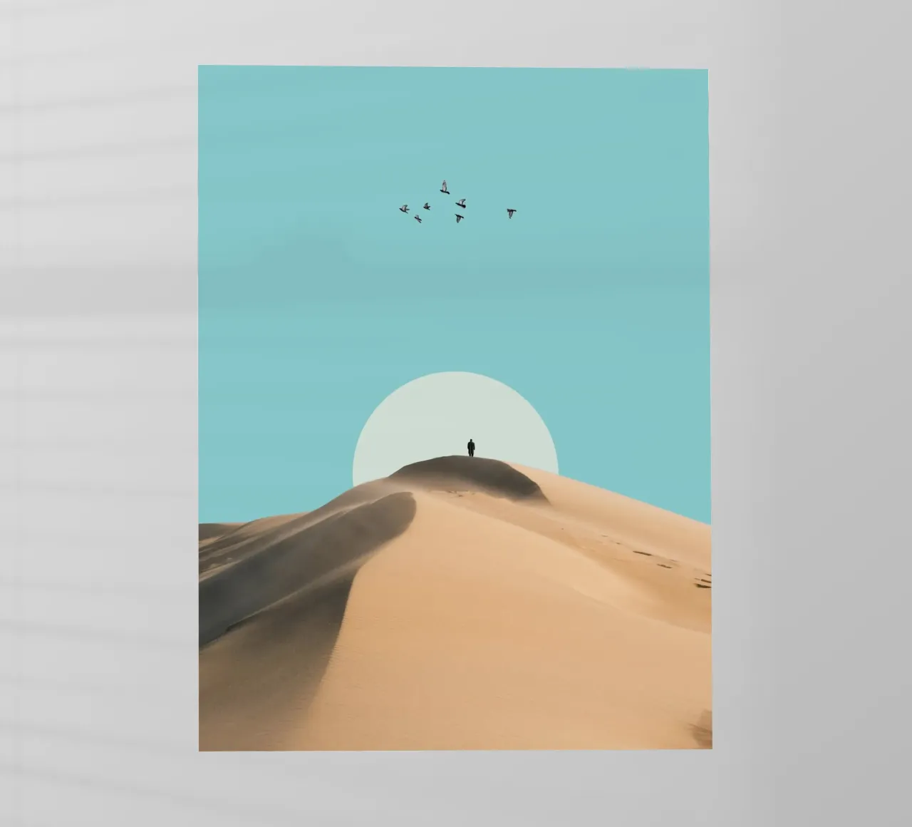 Poster minimalista Dune del deserto pellicola backlit da Dapidoka