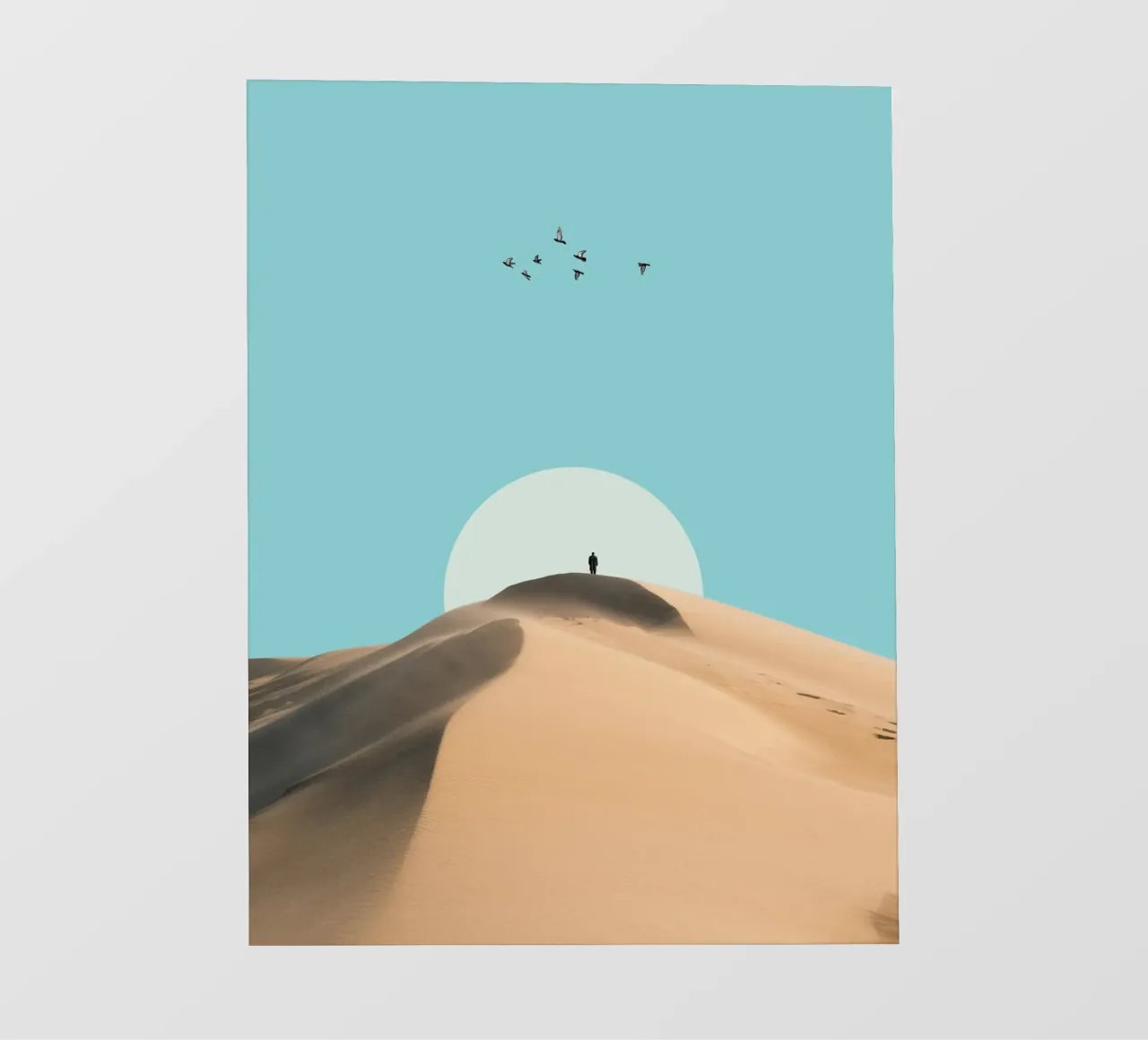Poster minimalista Dune del deserto pellicola backlit da Dapidoka
