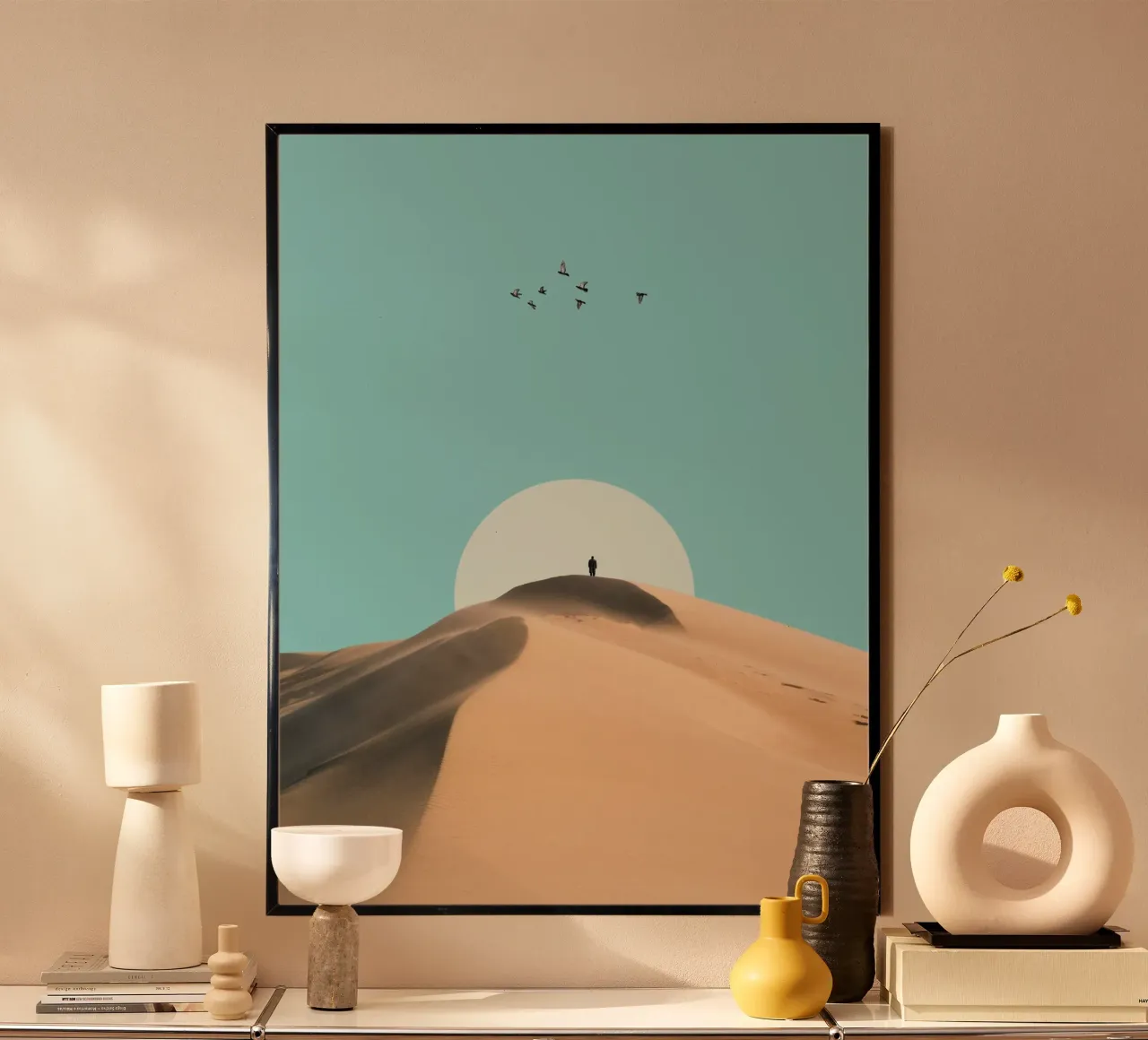 Poster minimalista Dune del deserto poster da Dapidoka