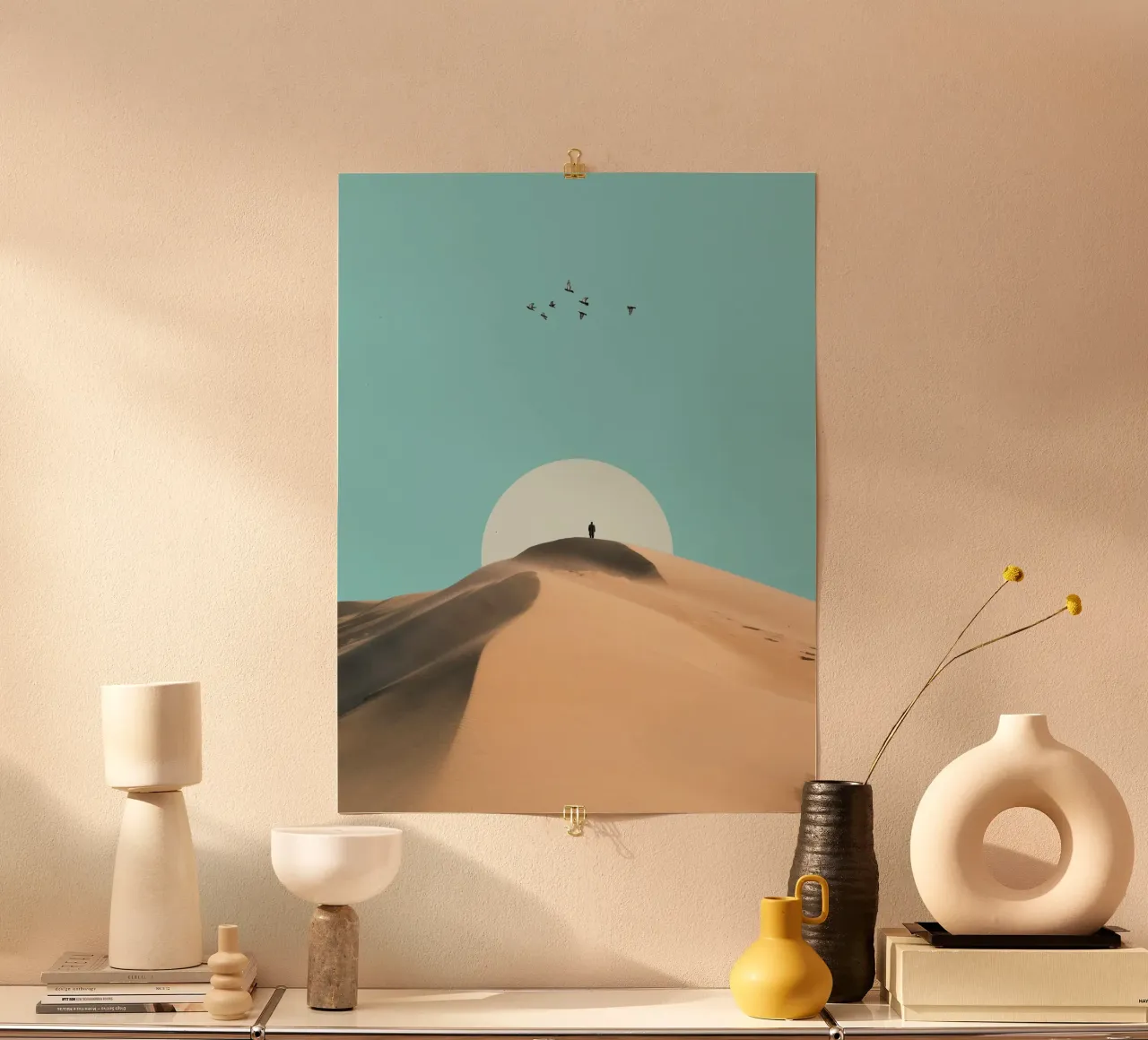 Poster minimalista Dune del deserto poster da Dapidoka