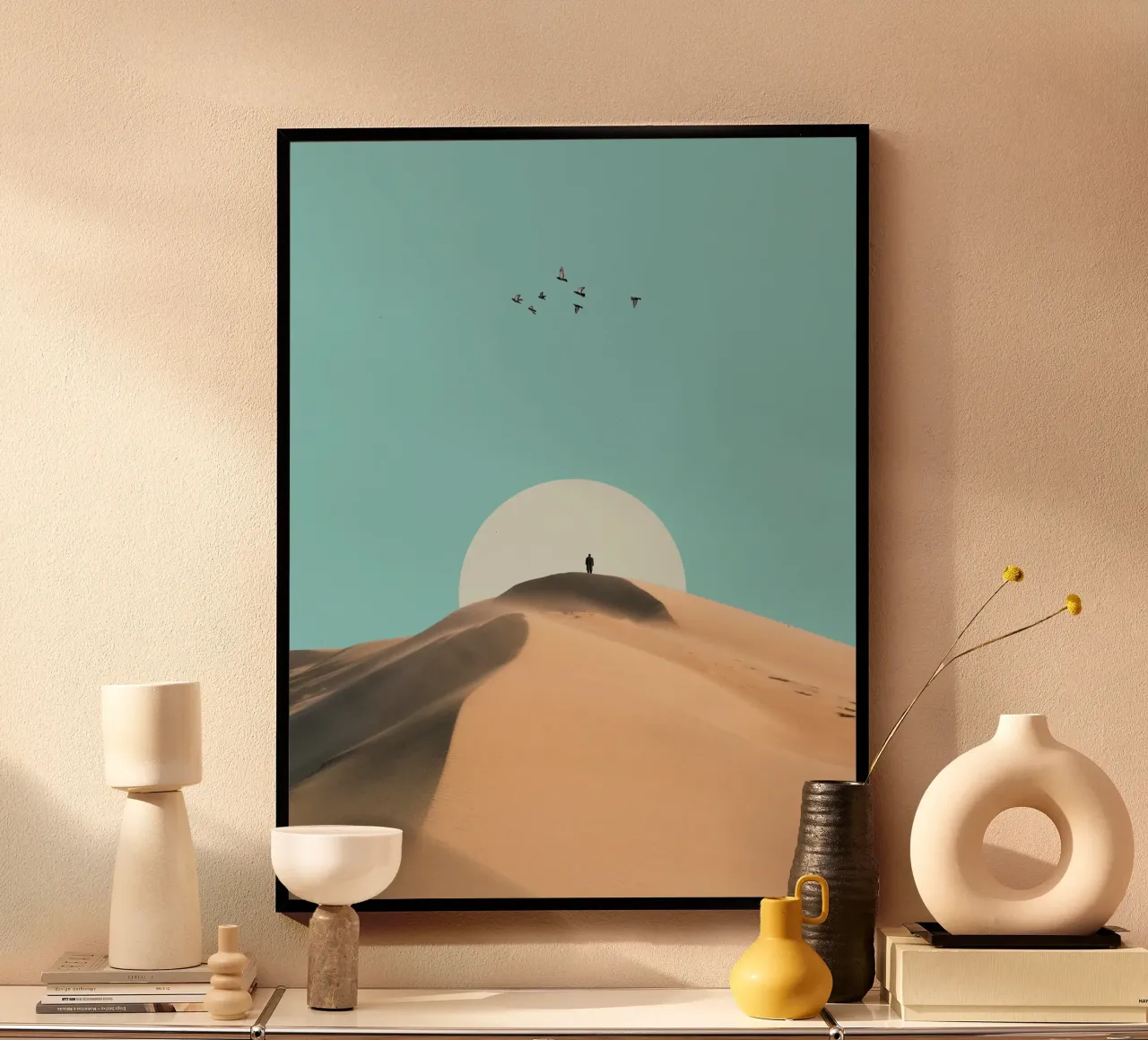 Poster minimalista Dune del deserto poster da Dapidoka