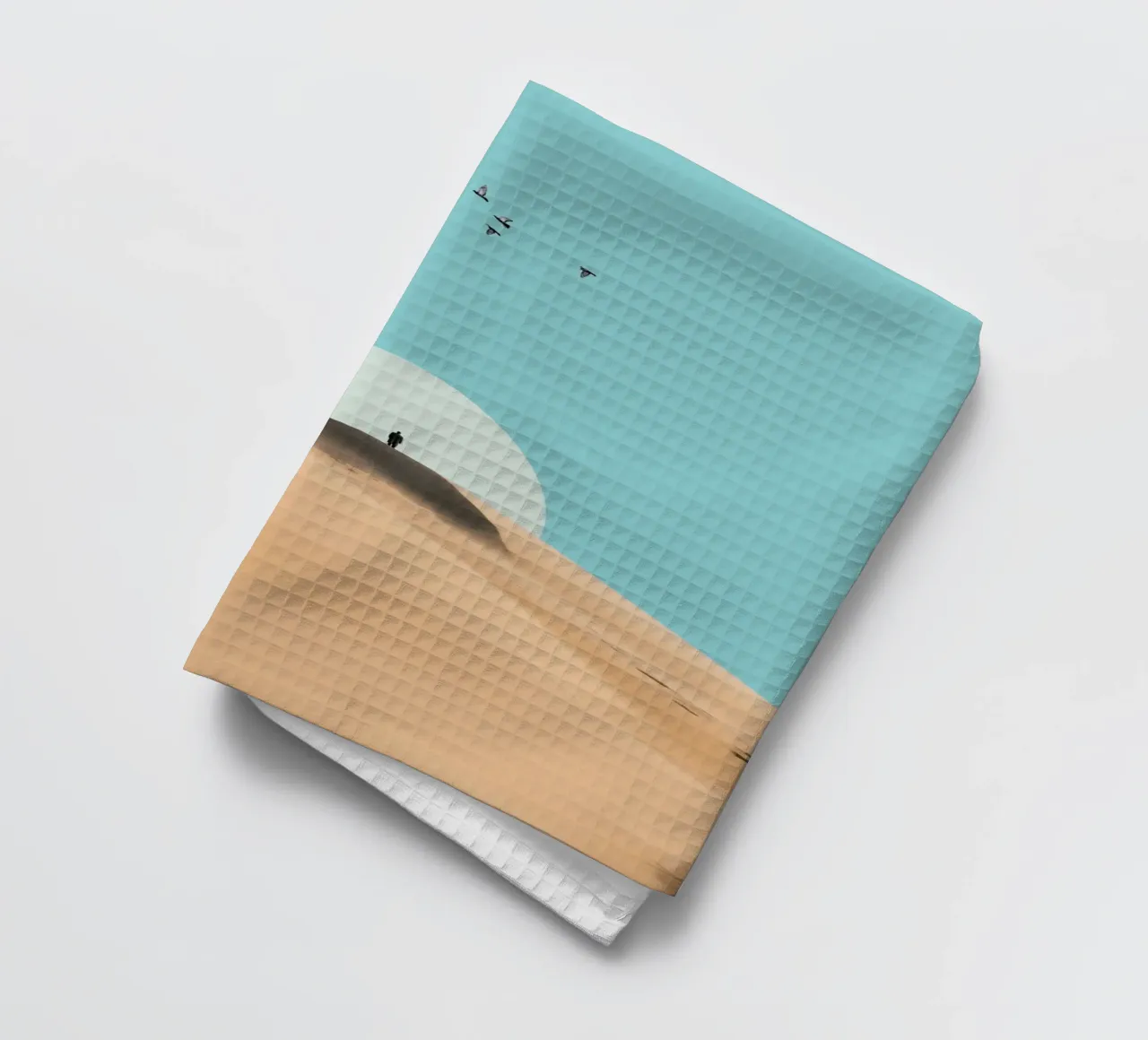 Affiche minimaliste Desert Dune torchon de Dapidoka