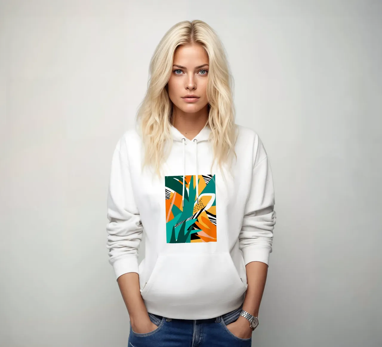 Giungla Astratta felpa con cappuccio da ThingDesign