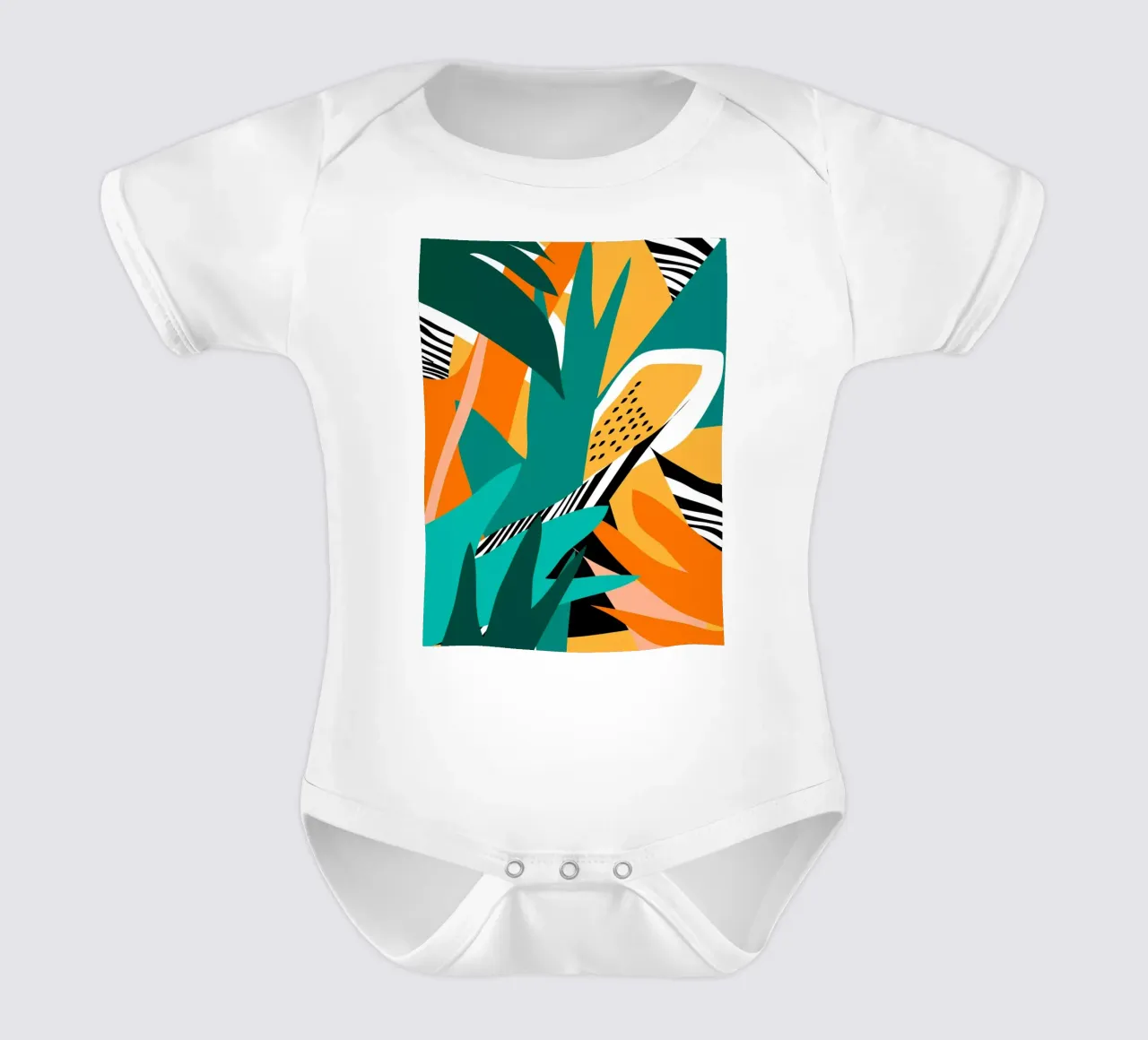Jungle Abstract babyrompertje korte mouwen van ThingDesign