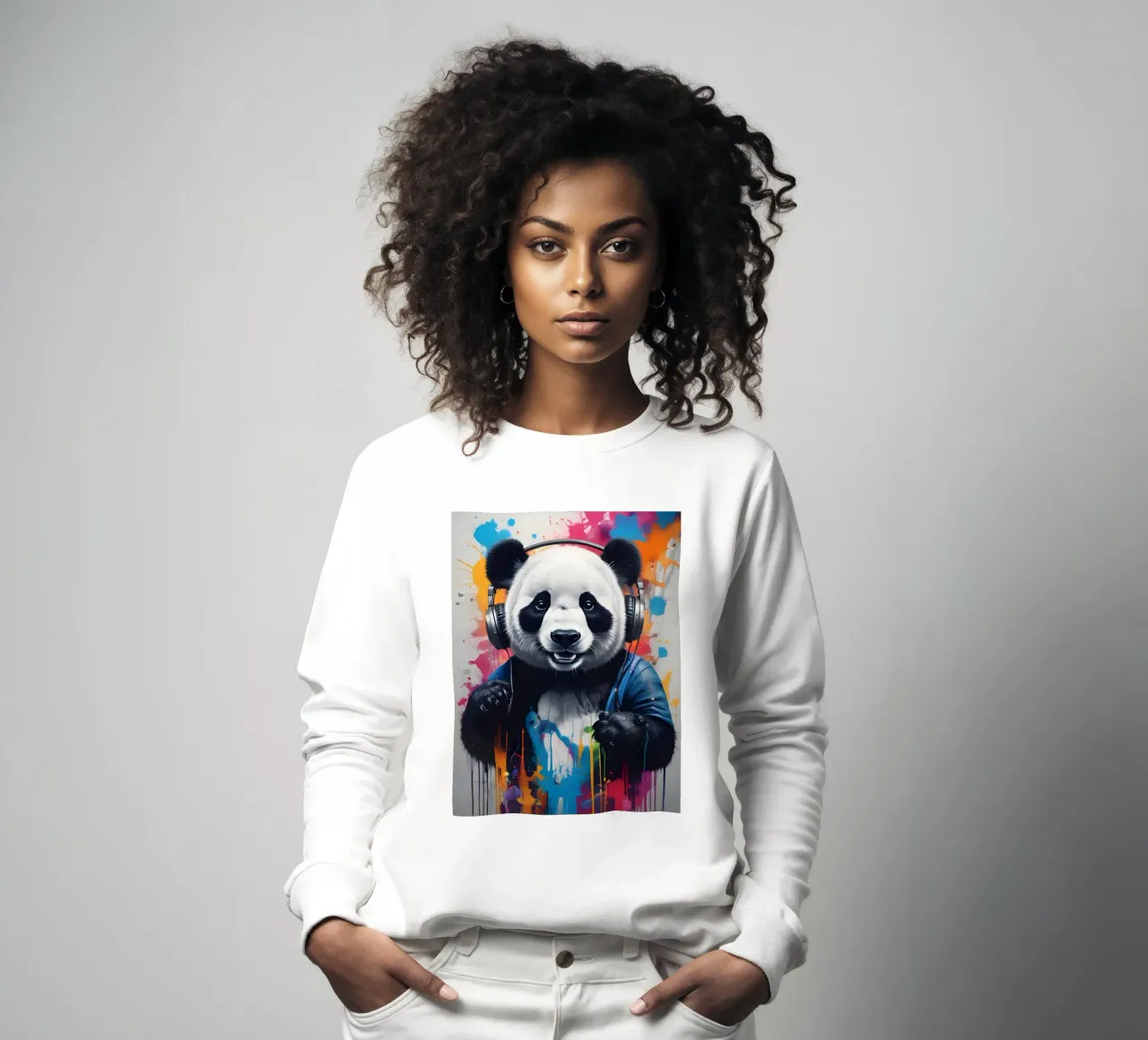 Panda che balla con le cuffie felpa da MakArena