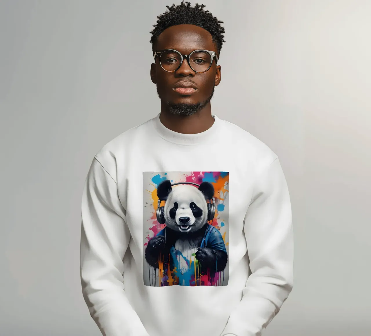 Panda che balla con le cuffie felpa da MakArena