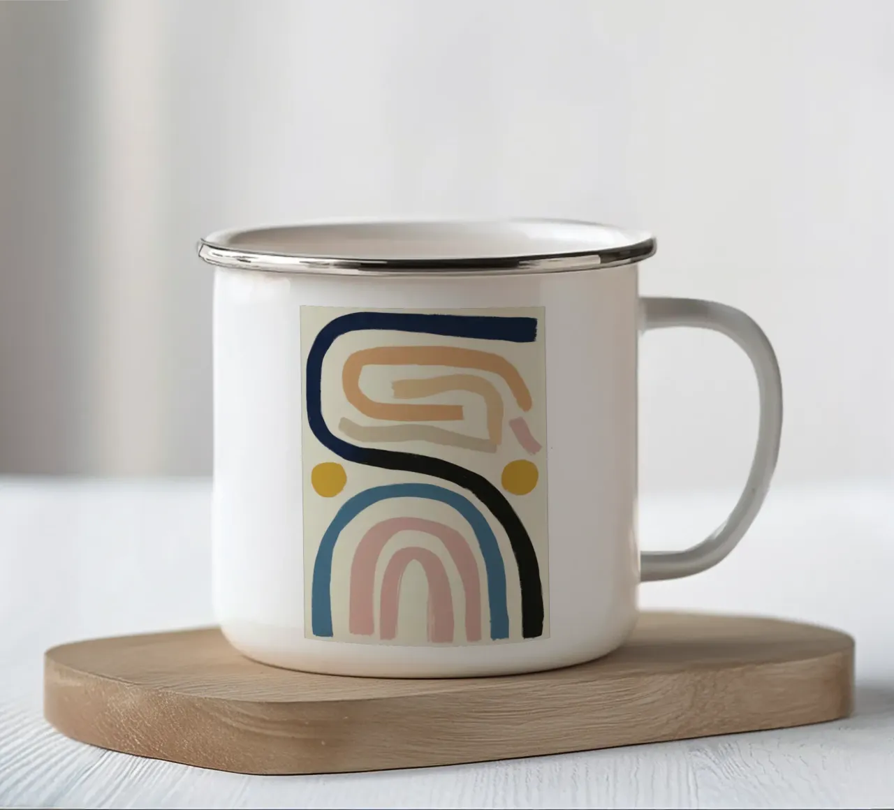 Glifi arcobaleno terrestri tazza in smalto da Selene Shade
