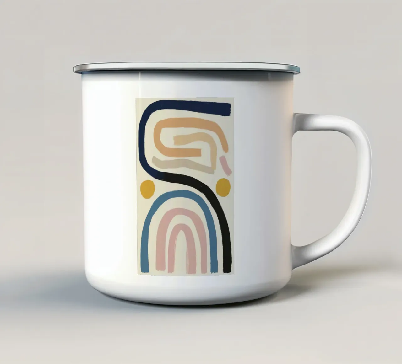 Glifi arcobaleno terrestri tazza in smalto da Selene Shade