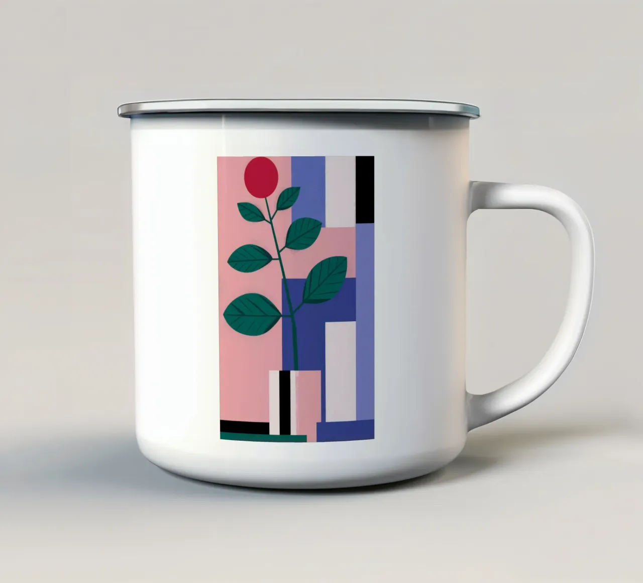 Sorta di fiore geometrico tazza in smalto da Selene Shade