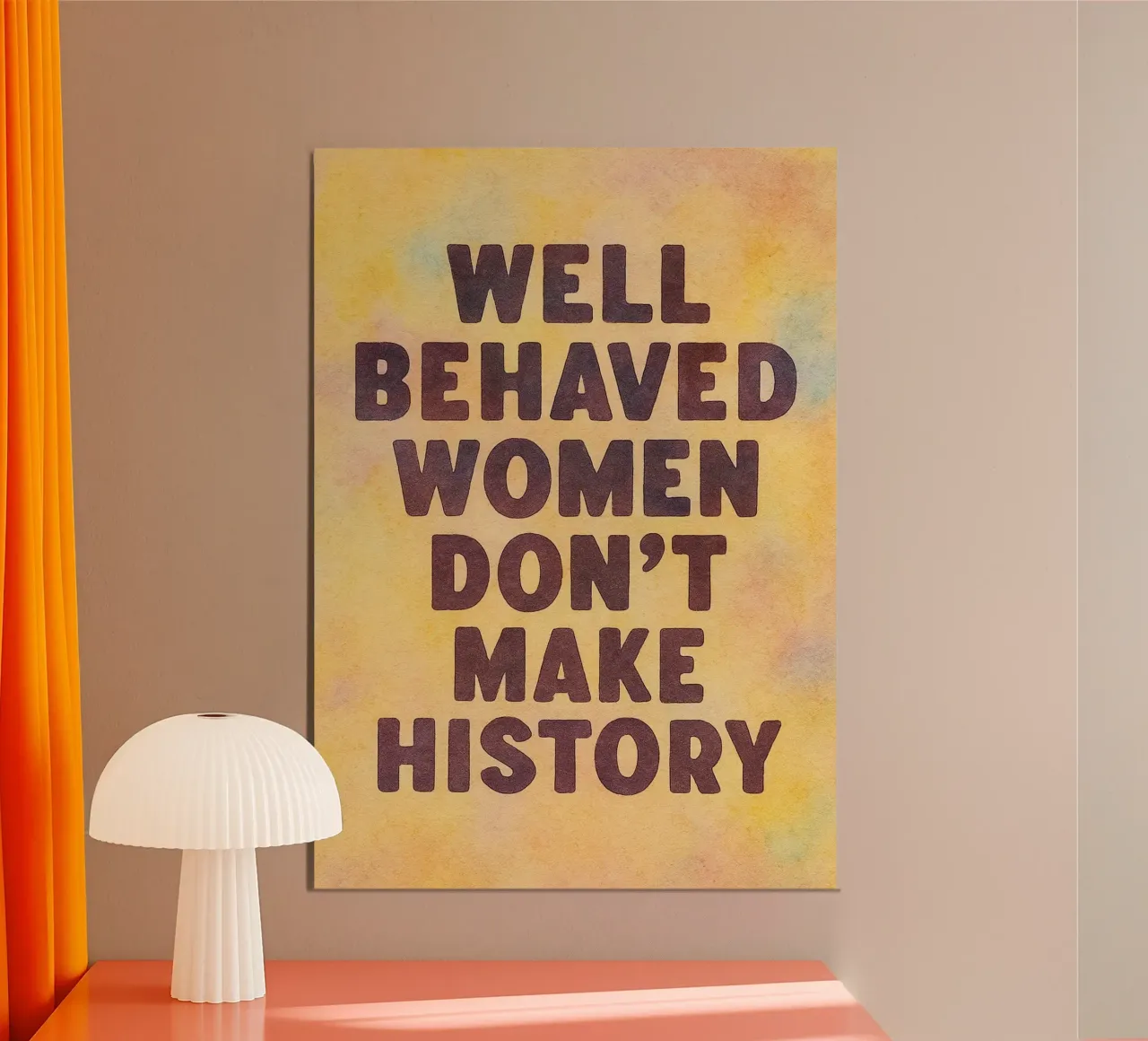 le donne che si comportano bene non fanno la storia poster con telaio in alluminio da citralake