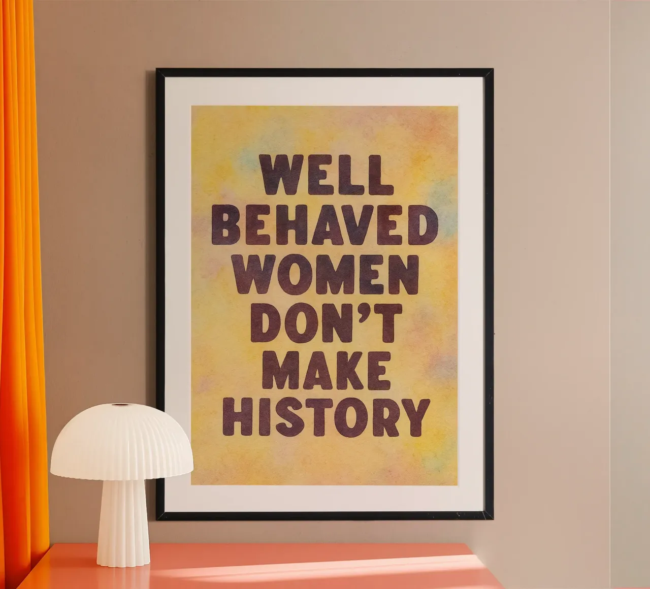 le donne che si comportano bene non fanno la storia poster con telaio in alluminio da citralake