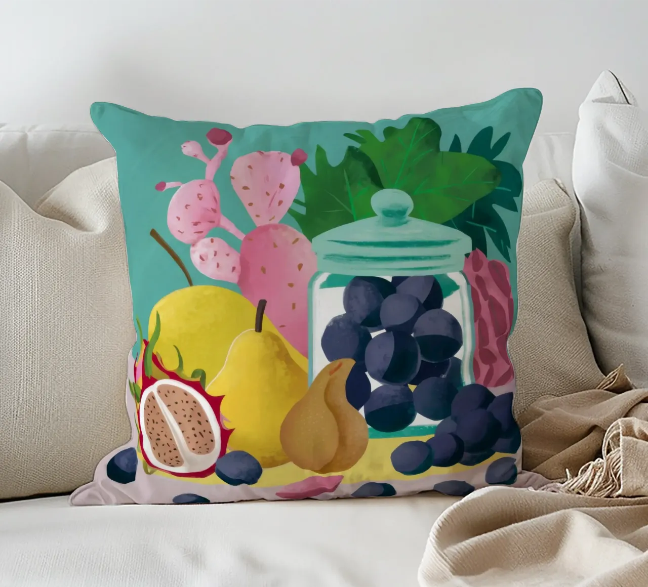 Frutta verdeggiante in abbondanza cuscino da Selene Shade