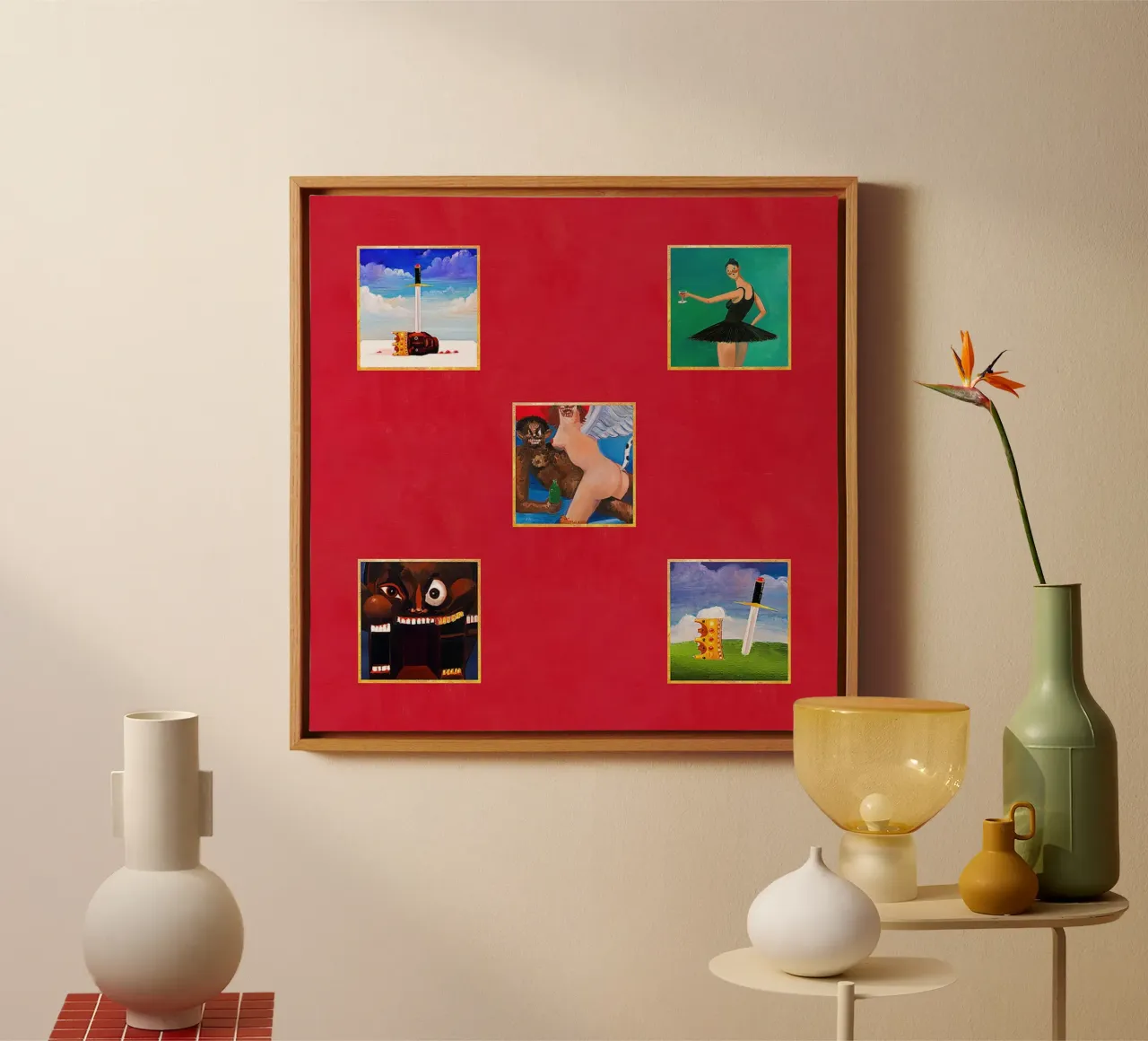 george condo interview canvas with Floater frame by martina
