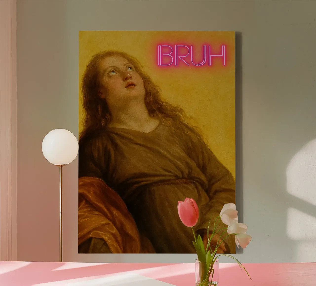 Frauen bruh geänderte Zeichnung Illustration Leinwand mit Schattenfugenrahmen von citralake