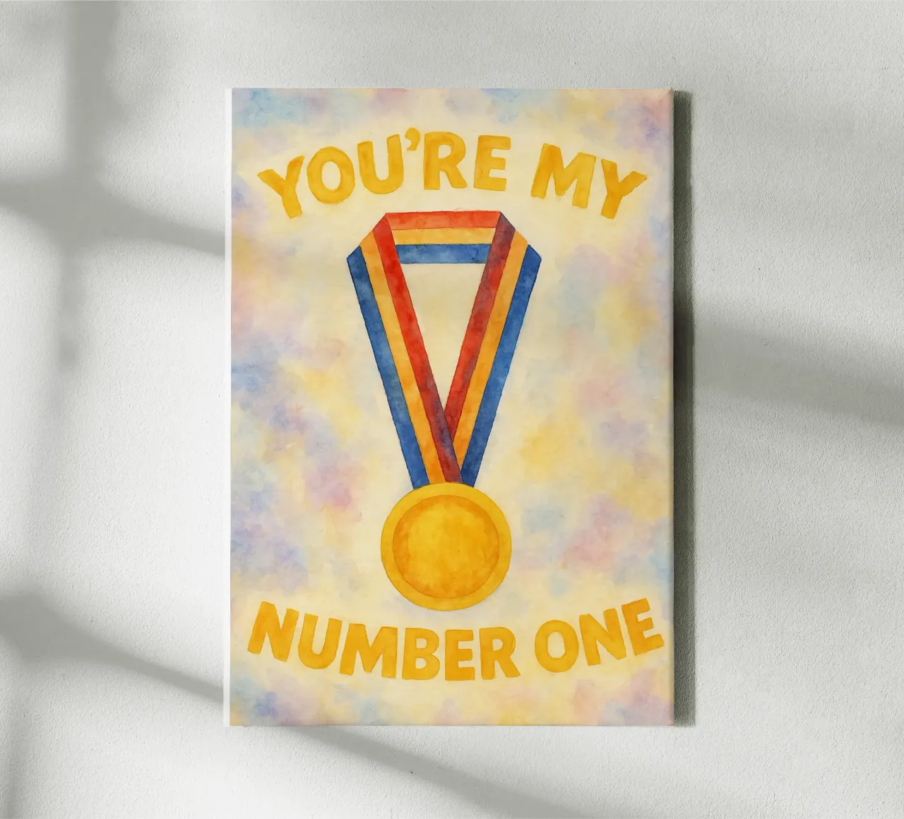you are my number one drawing illustration canvas with Floater frame by citralake